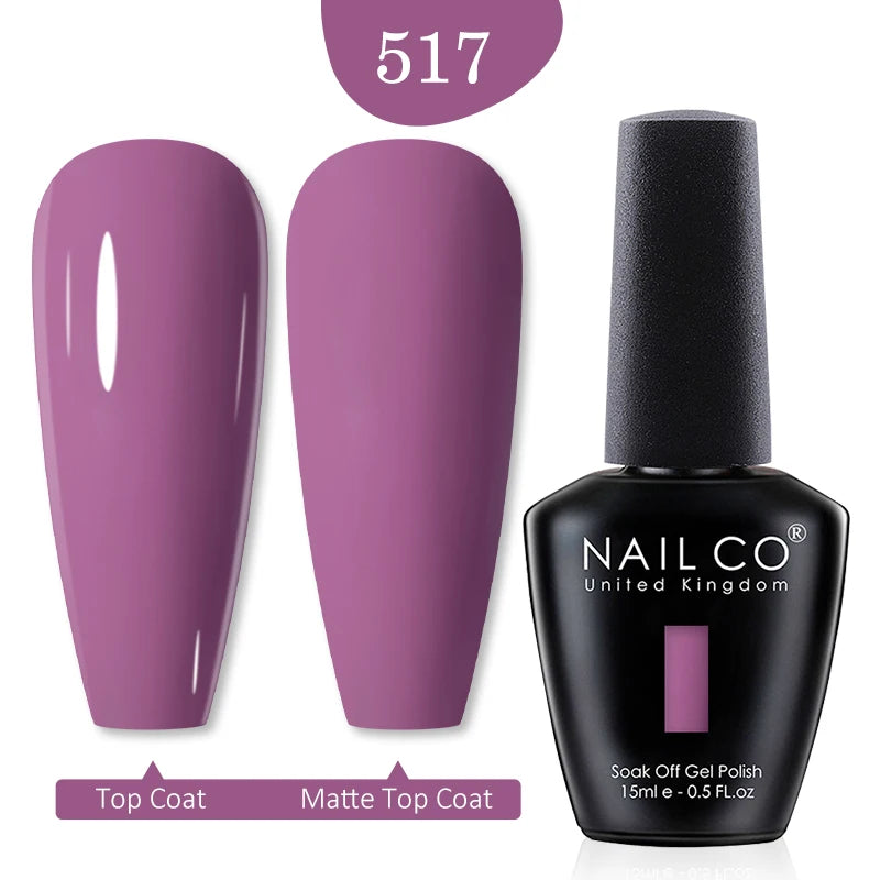 NAILCO 15ml Nail Gel Polish Red Pink Nude Soak off UV LED Long Lasting Eco-Friendly Professional Nail Beauty Salon Lacquer Varnish - She Vibess By C2P