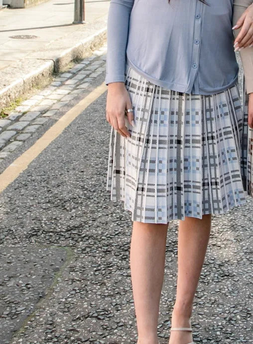 2024 New Women Spring Summer Knitted Skirts Female Classic Pleated Skirt Solid Color Knit Dresses Great Quality Clothes - She Vibess By C2P