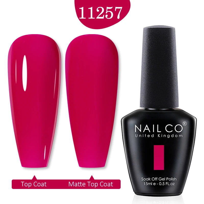 NAILCO 15ml Nail Gel Polish Red Pink Nude Soak off UV LED Long Lasting Eco-Friendly Professional Nail Beauty Salon Lacquer Varnish - She Vibess By C2P