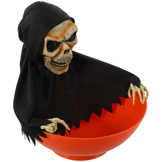 Halloween Props Animated Pumpkin Candy Holder Dish Decorations Trick Treat Bowl Snack Serving