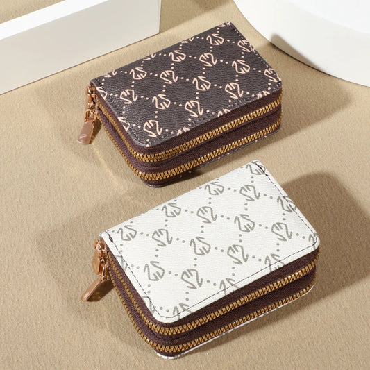Chic Vintage Zippered Card Holder Wallet for Women - Secure Multi-Card Slots, Fashionable Faux Leather with Coin PurseLuxurious - She Vibess By C2P