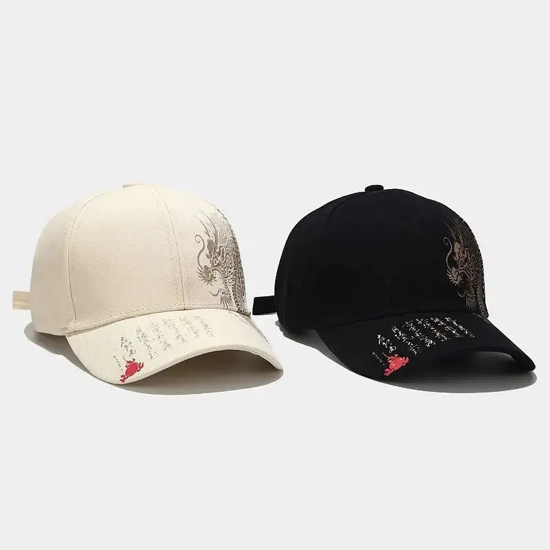Chinese Style Dragon Pattern Baseball Hat For Men And Women, Versatile National Tide Cap, Hip Hop Hip Hop Skateboarding, Cool and a Gifts for That Special Someone - She Vibess By C2P