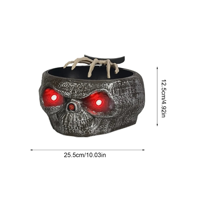 Halloween Candy Dishes Skeleton with LED and Sound Electric Fruit Bowl Ornament - She Vibess By C2P