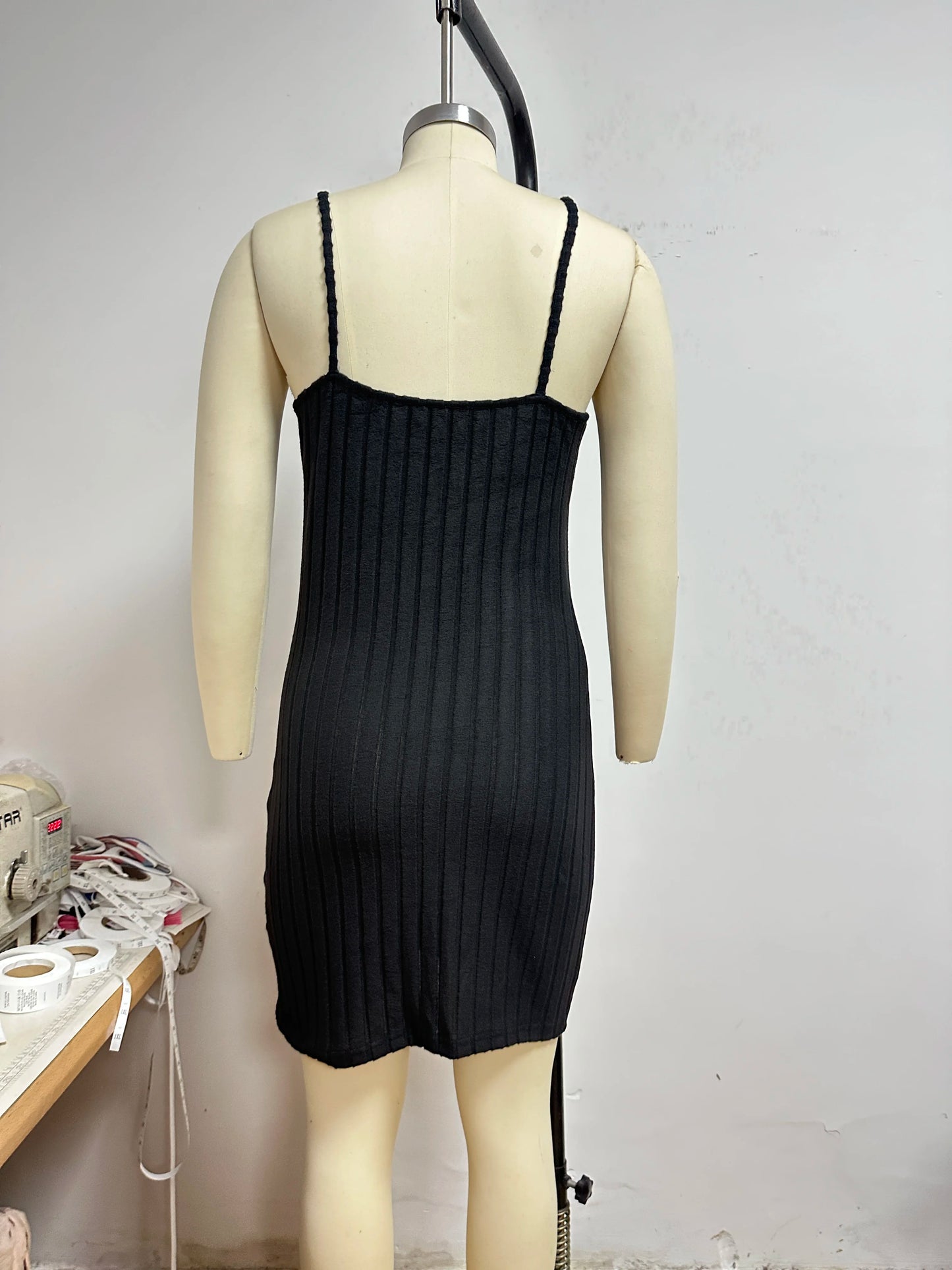 Womens Solid Button Front Jacket & Bodycon Dress