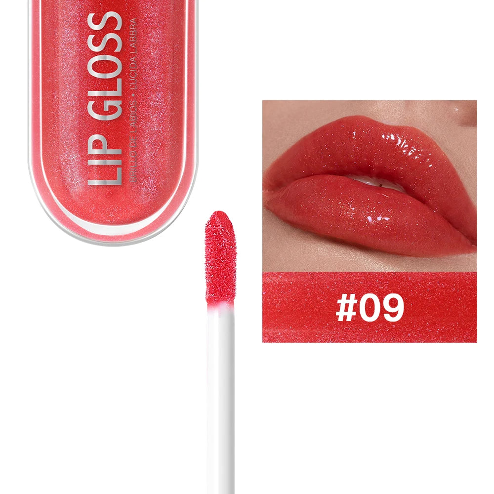 USHAS 12 Colors Glitter Lip Gloss Long Lasting Diamond Pearlescent Metallic Liquid Lipstick Moisturizing Lip Glaze Cosmetics - She Vibess By C2P