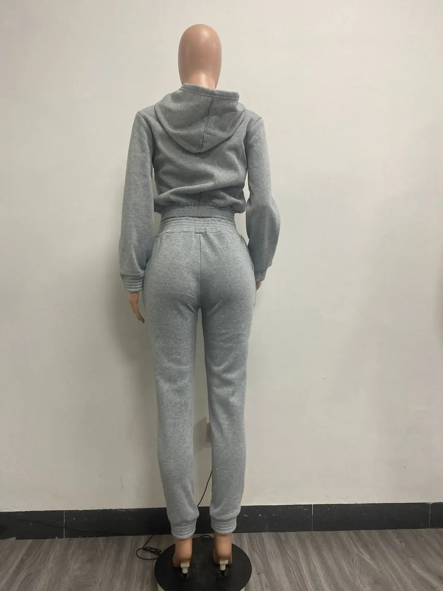 TK6306 Women's Fleece-Lined Sweatshirt Hooded Sporty Casual Suit Cross-Border European And American Style Clothing - She Vibess By C2P