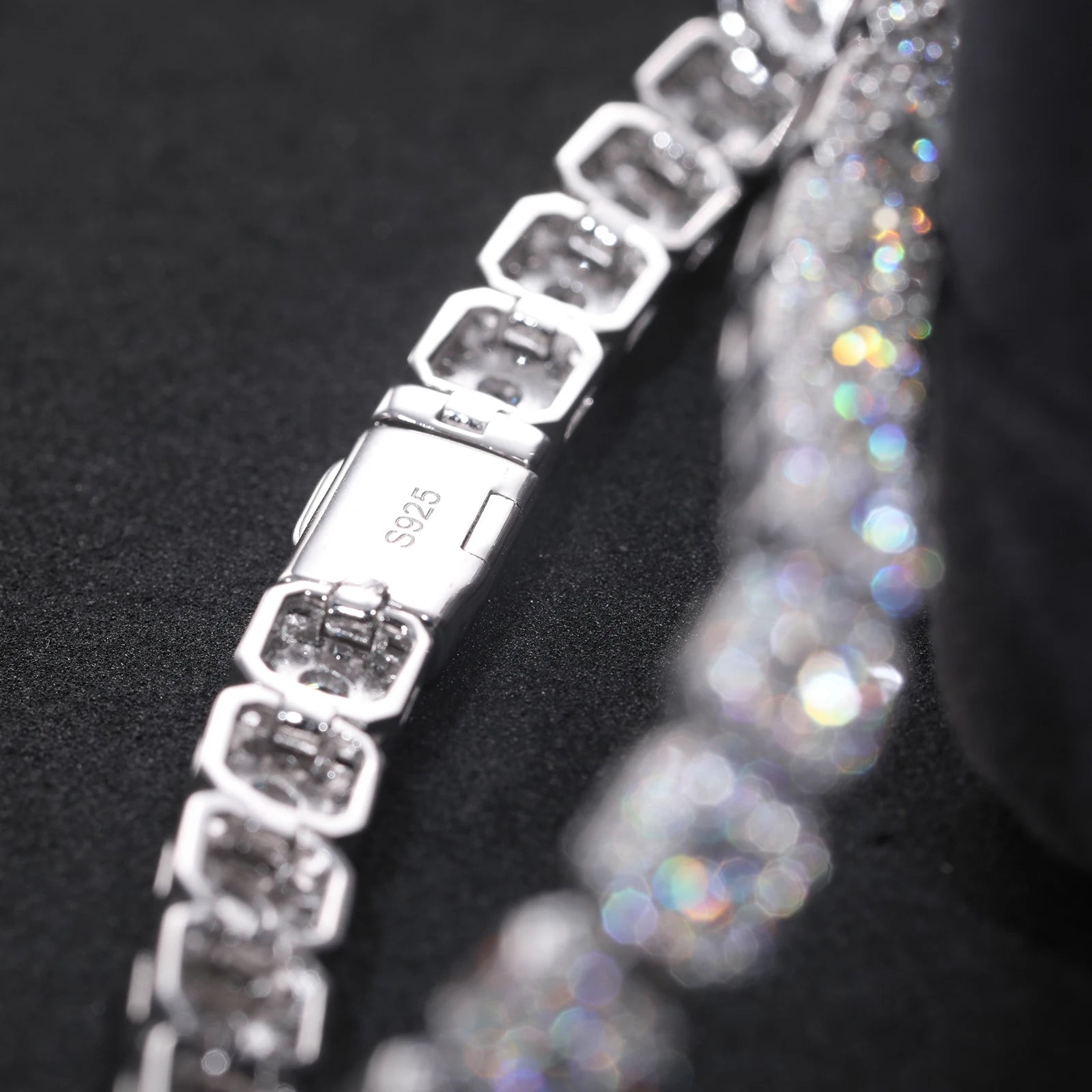 Iced Out Moissanite Halo Tennis Bracelet for Women Men S925 Sterling Silver 18k Gold Plated Jewelry with GRA Bracelets Gifts - She Vibess By C2P