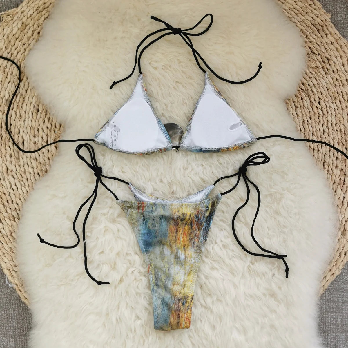 SEAURAL 2025 New Sexy Lace-up Brazilian Bikini Women Swimsuits Printed Swimwear Backless Biquini Swimsuits Beachwear Vacation - She Vibess By C2P