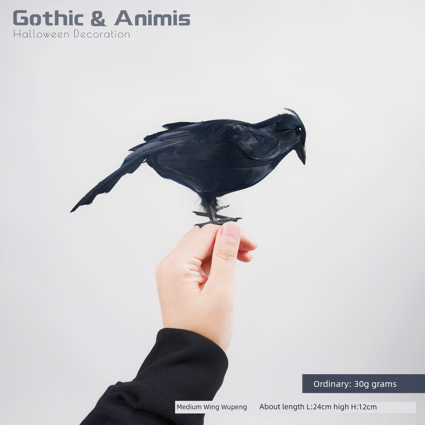 [Halloween] 28 Artificial Crow Crow Collection Wansheng Gothic Dark Magic Theme Atmosphere Decoration - She Vibess By C2P