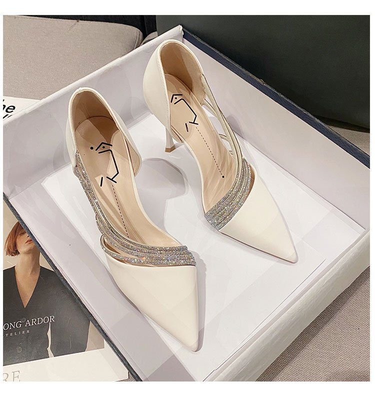 Women Evening Party High Heels New  Pumps Elegant Ladies Pointed To Black  Strappy Stripper Shoes for Women