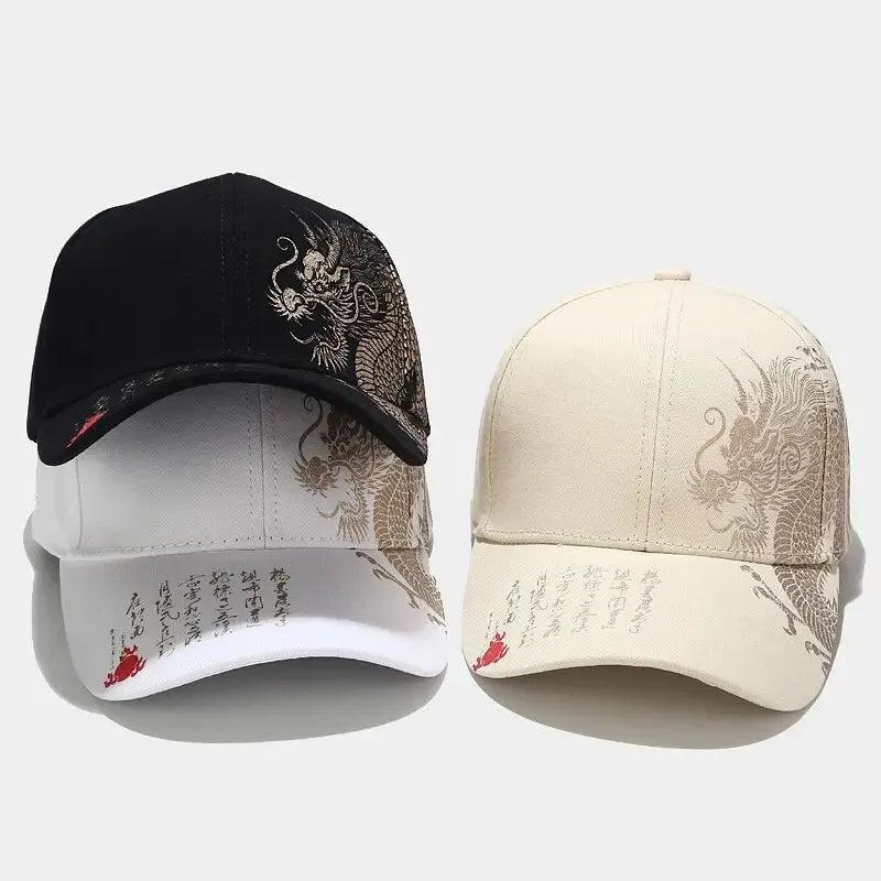Chinese Style Dragon Pattern Baseball Hat For Men And Women, Versatile National Tide Cap, Hip Hop Hip Hop Skateboarding, Cool and a Gifts for That Special Someone - She Vibess By C2P
