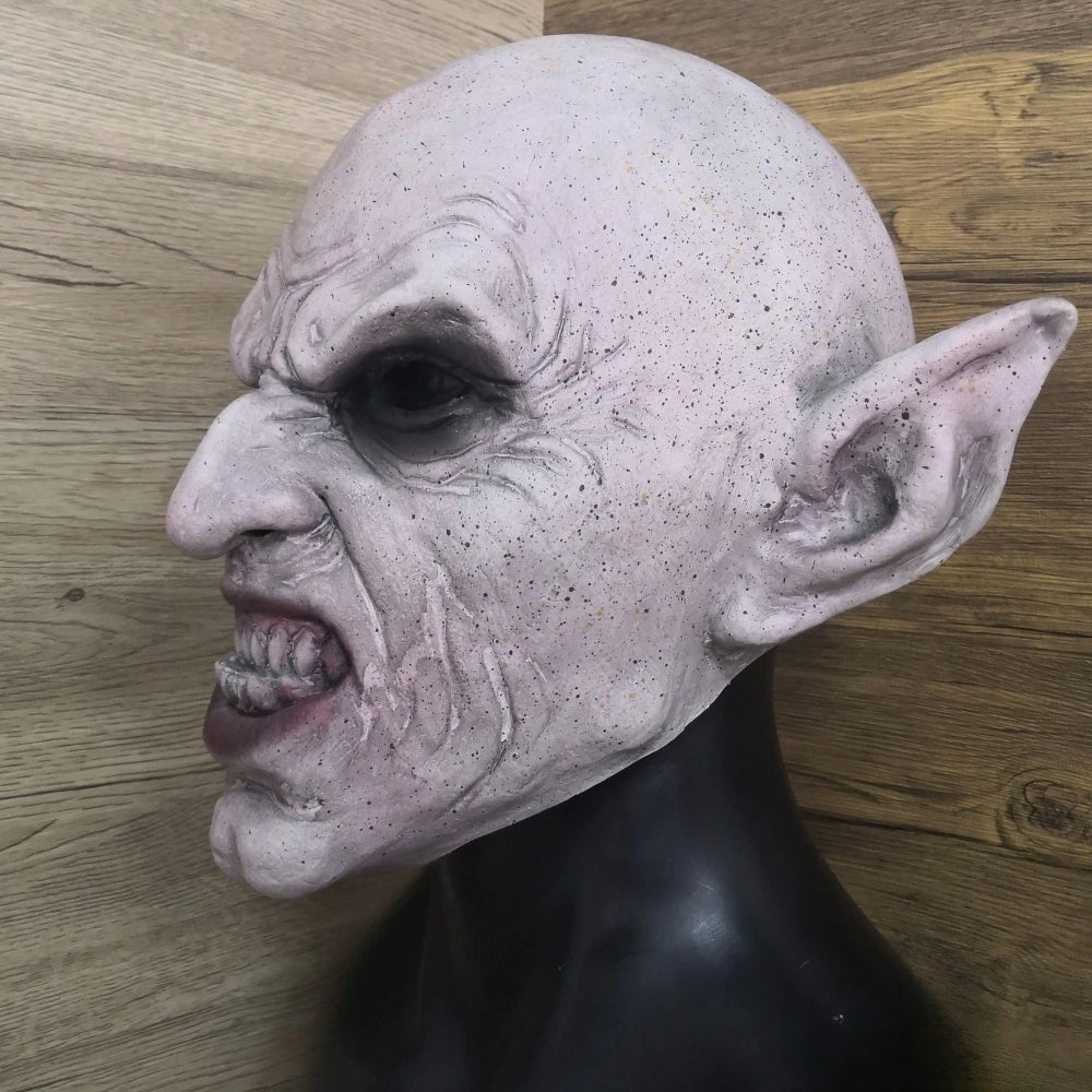 Nosferatu Grey Vampire Latex Scary Halloween Mask Terror Ghost Devil Mask Dance Party Scary Biochemical Alien Zombie Caps Mask - She Vibess By C2P