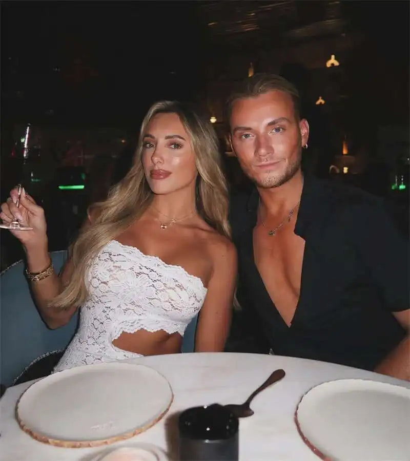 Blifanbo Backless Sexy Off-shoulder Maxi Dress Women Lace Sleeveless Strapless Hollow Out Skinny Club Party Long Dress Elegant - She Vibess By C2P