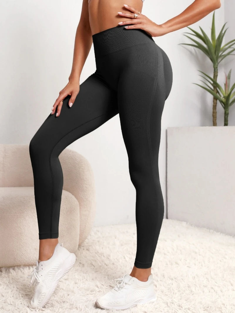New High Waist Yoga Pants for Women - Tummy Control Leggings, Stretchy Soft Workout Running Pants, Comfortable Gym Sports Pants"