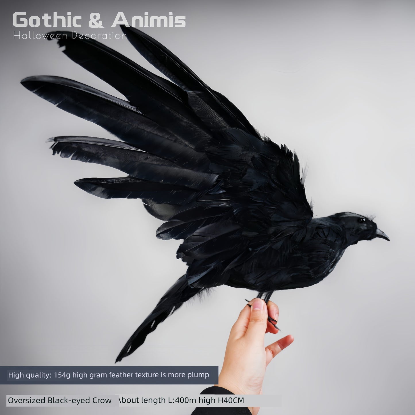 [Halloween] 28 Artificial Crow Crow Collection Wansheng Gothic Dark Magic Theme Atmosphere Decoration - She Vibess By C2P
