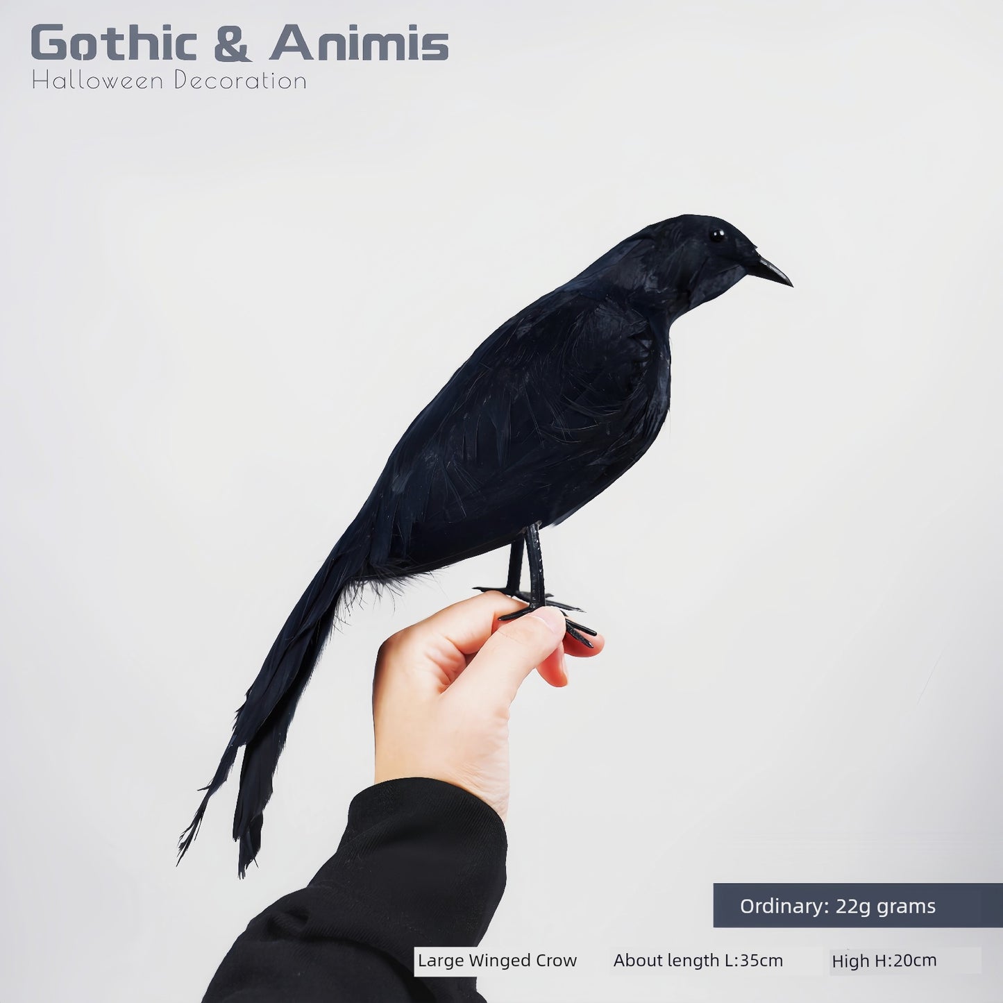 [Halloween] 28 Artificial Crow Crow Collection Wansheng Gothic Dark Magic Theme Atmosphere Decoration - She Vibess By C2P