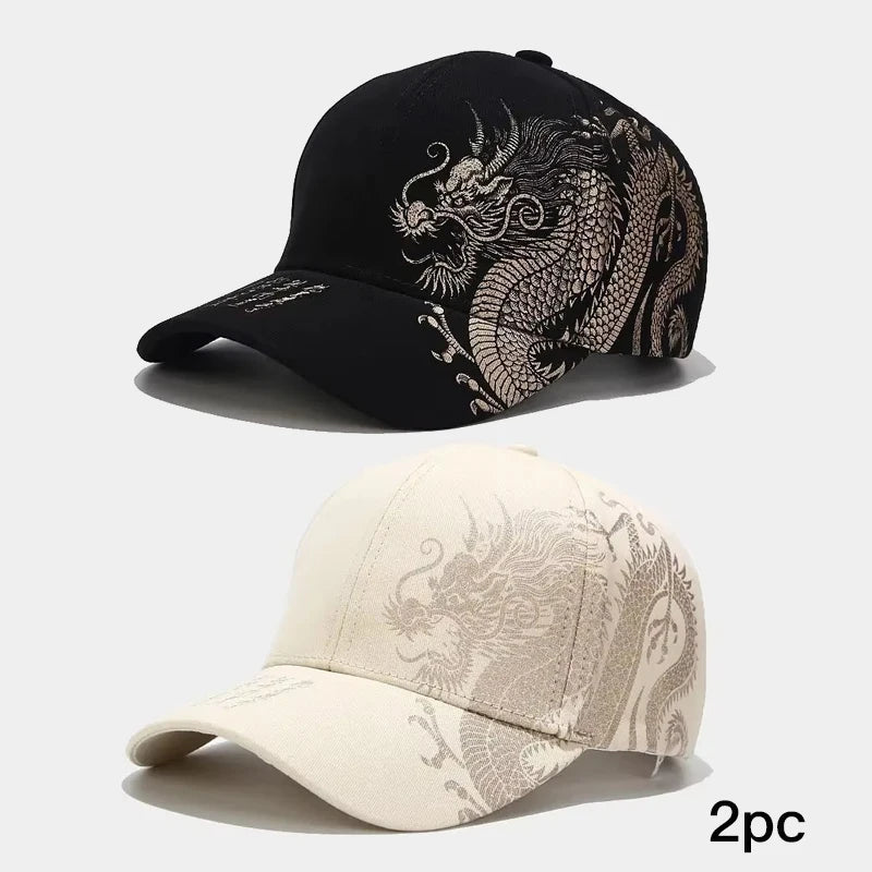 Chinese Style Dragon Pattern Baseball Hat For Men And Women, Versatile National Tide Cap, Hip Hop Hip Hop Skateboarding, Cool and a Gifts for That Special Someone - She Vibess By C2P