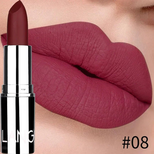 1PC Waterproof Nude Pink Lipstick Matte Lips Stick Long Lasting Non-stick Cup Lip Gloss Moisturizing Lipsticks Make-up Cosmetic - She Vibess By C2P