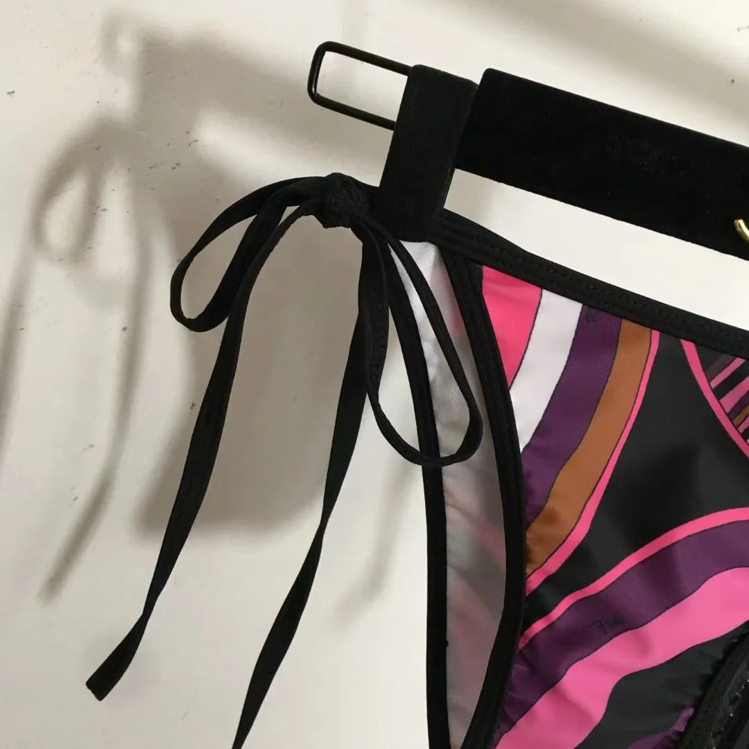 2025 New Women's Headband Bikini Sets Fashion Design Swimsuits Europe Brand Sexy Tankini Swimsuits - She Vibess By C2P