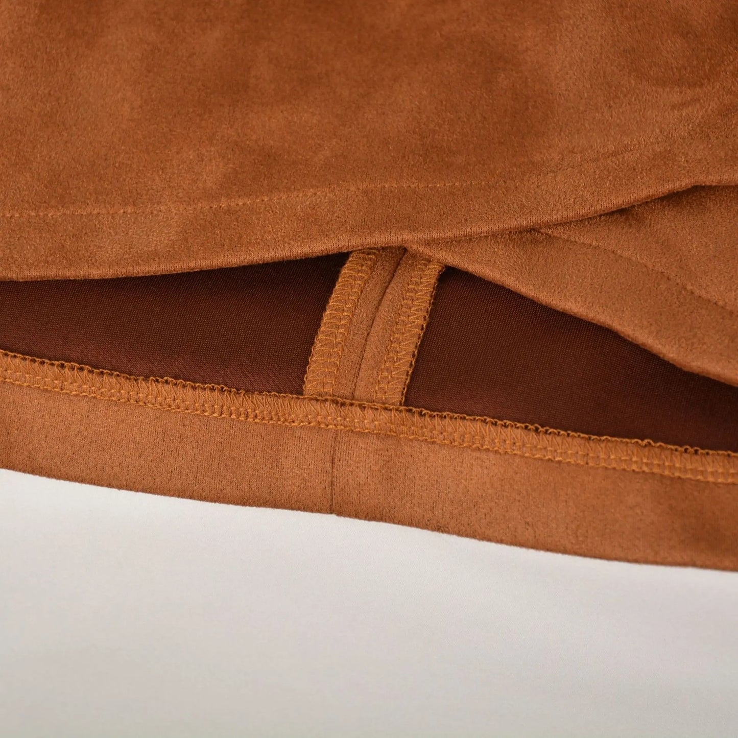 Faldas irregulares de gamuza de verano para mujer, cintura alta elástica, plisadas y con cremallera, LDY-WW5165