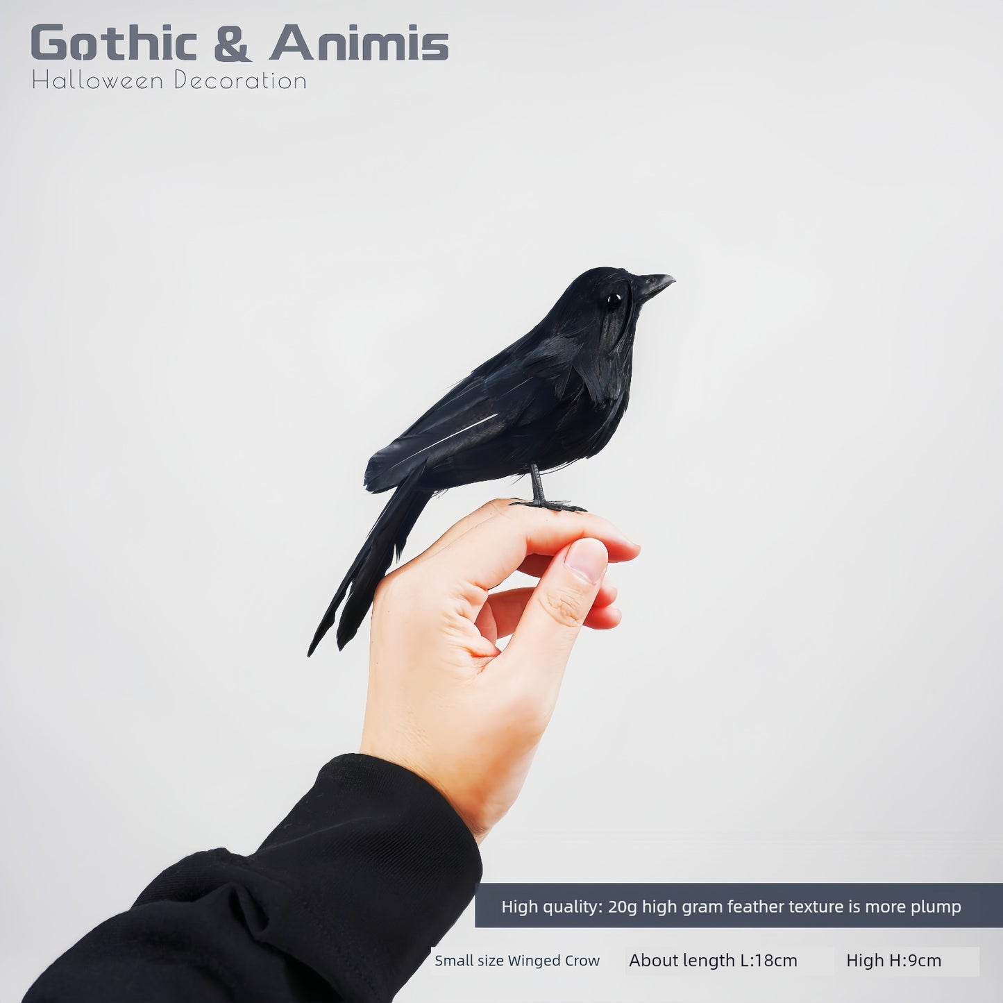 [Halloween] 28 Artificial Crow Crow Collection Wansheng Gothic Dark Magic Theme Atmosphere Decoration - She Vibess By C2P