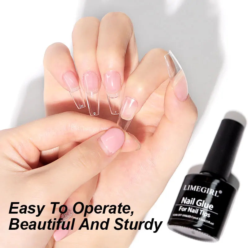 Limegirl Nail Tips Glue Gel 7.5ml uv Glue for false Nail Gel Polish Manicure Hybrid Gellac Multi-function Strong Gel Nail Polish - She Vibess By C2P