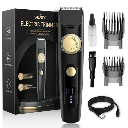 Men's Sejoy Electric Men Hair Clipper,Rechargeable Hair Trimmer,IPX7 Waterproof,Adjustable Speed Barber Clippers For Men Professional-for that Special Someone. - She Vibess By C2P