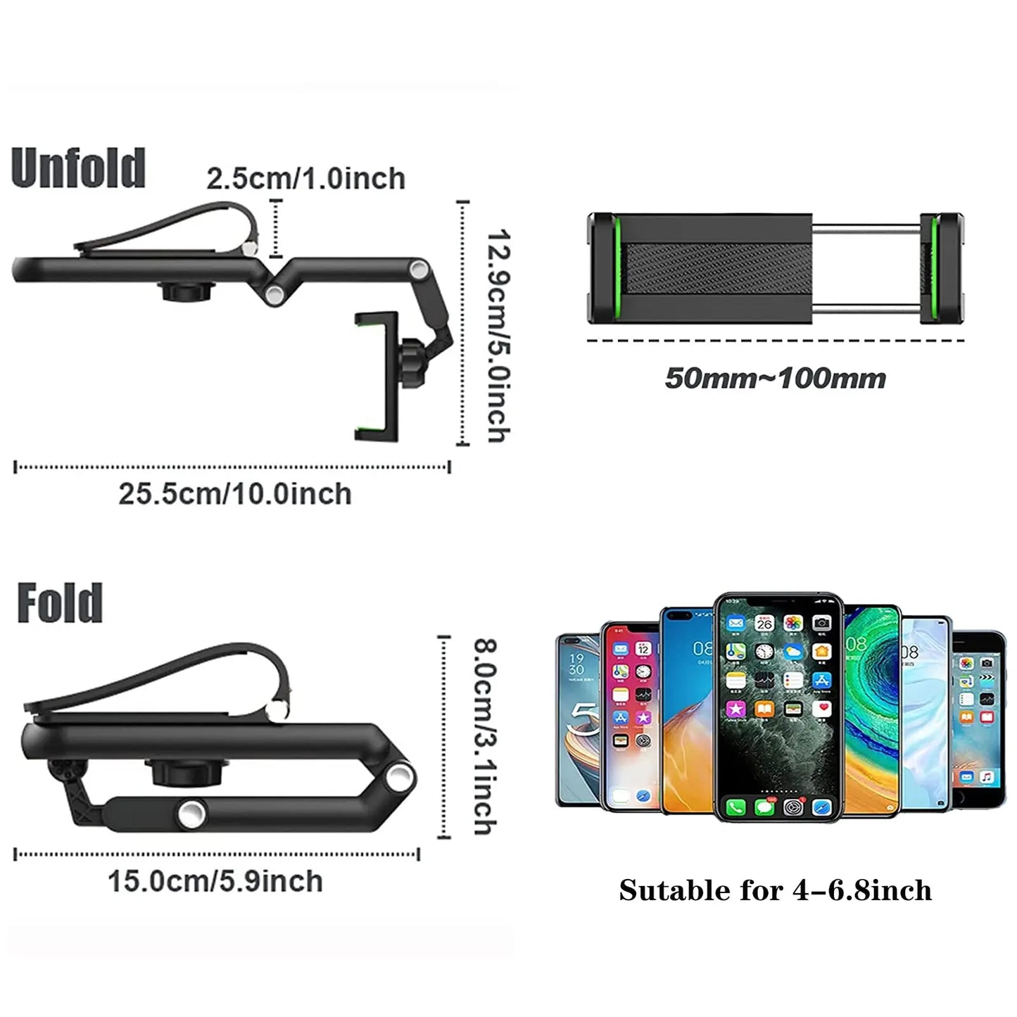 Car Mobile Phone Stand Sun Visor Navigation Car Support Stand General Direct Vision Car Multi-functional Mobile Phone Stand