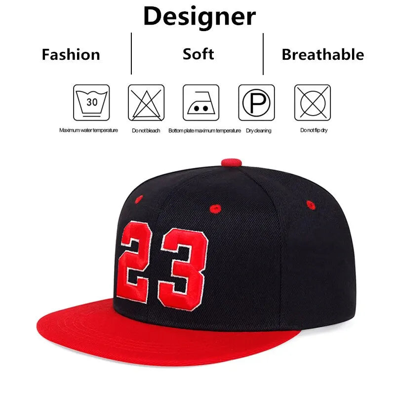 Unisex 23 Embroidery Hip-hop Hats Outdoor Adjustable Casual Baseball Caps Sunscreen Hat. Gifts for That Special Someone - She Vibess By C2P