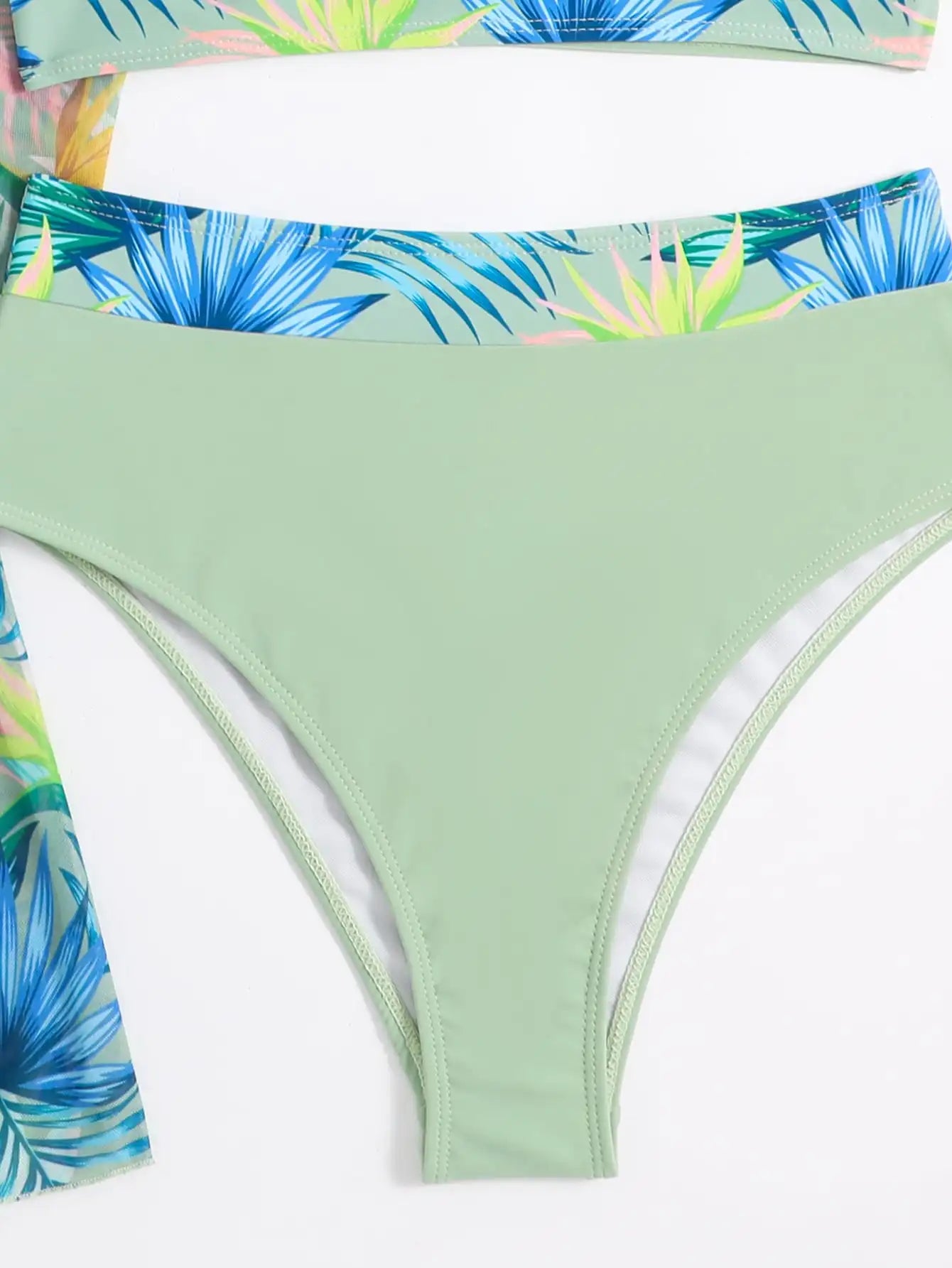 Halter Print Bikini Sets 3PCS Women Swimsuit With Kimono High Waist Swimwear Female Bathers Bathing Swimming Swim Suit Beachwear - She Vibess By C2P