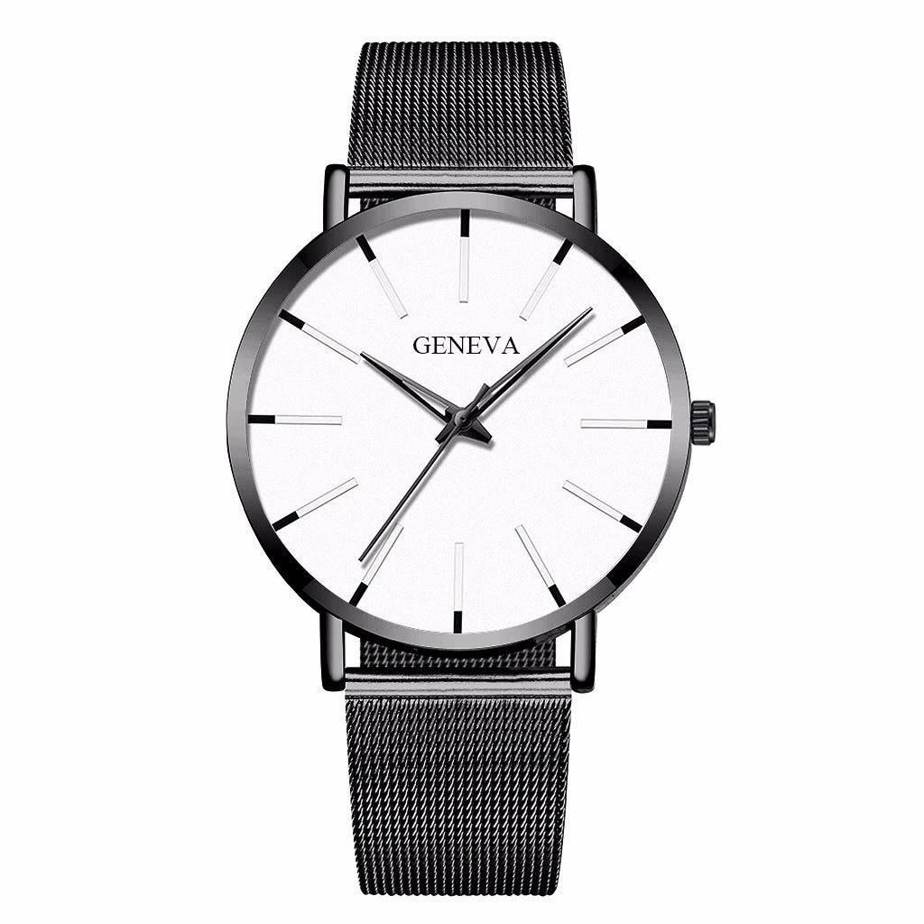 Fashion Ultra-thin Men Business Watches Steel Mesh Band Male's Quartz Watch Relogio Masculino. that Special Someone. - She Vibess By C2P