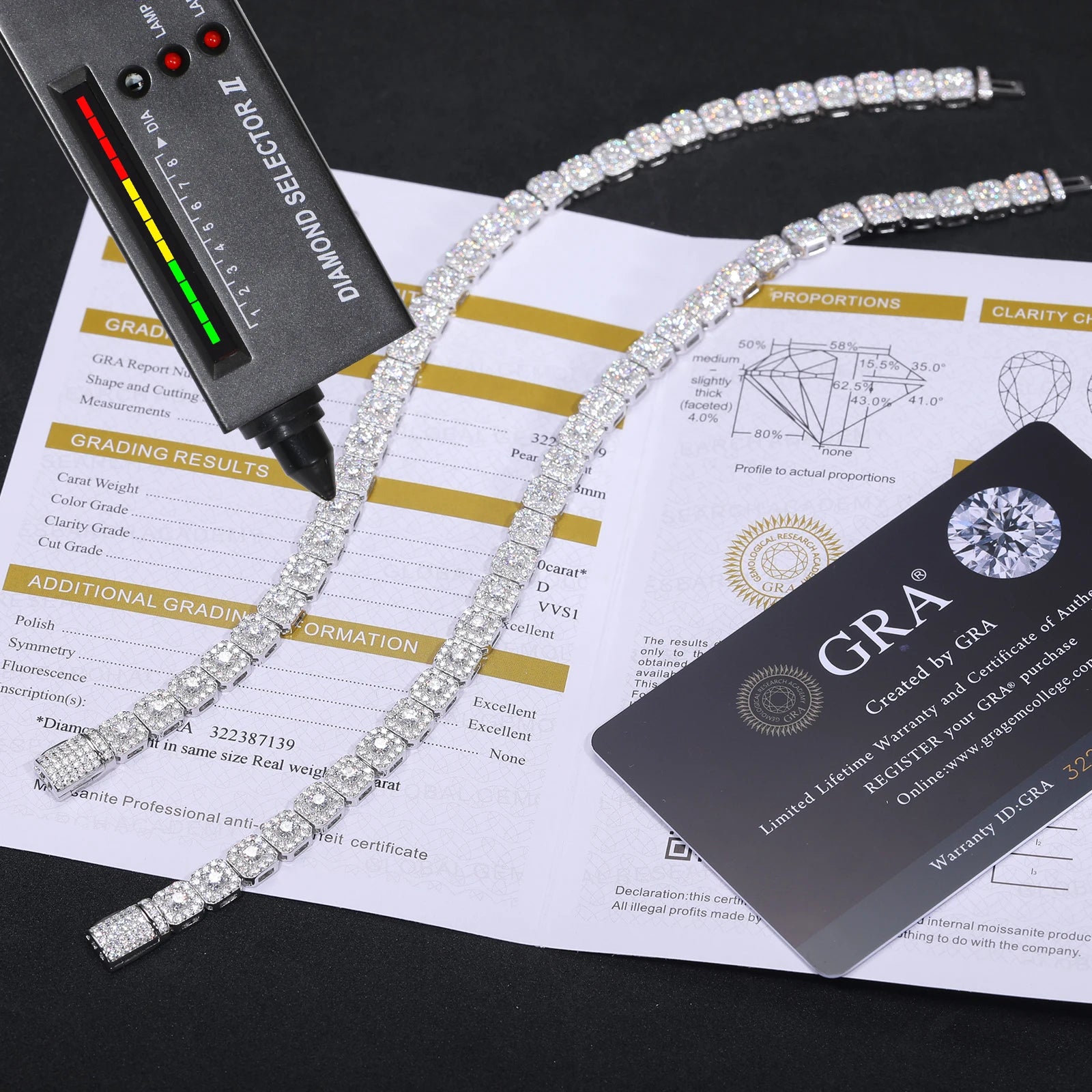 Iced Out Moissanite Halo Tennis Bracelet for Women Men S925 Sterling Silver 18k Gold Plated Jewelry with GRA Bracelets Gifts - She Vibess By C2P
