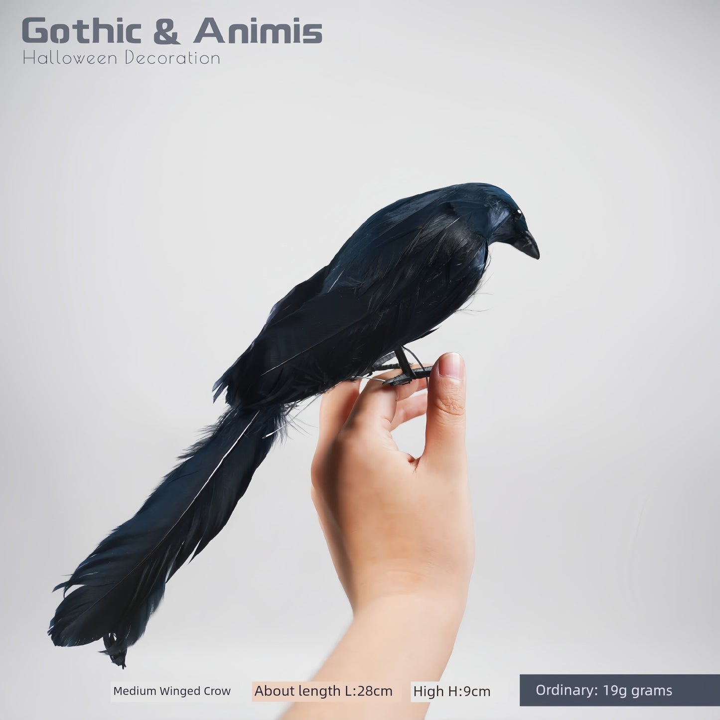 [Halloween] 28 Artificial Crow Crow Collection Wansheng Gothic Dark Magic Theme Atmosphere Decoration - She Vibess By C2P