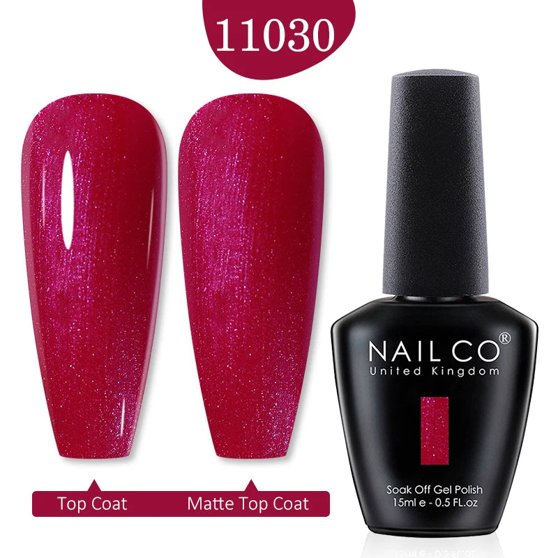 NAILCO 15ml Nail Gel Polish Red Pink Nude Soak off UV LED Long Lasting Eco-Friendly Professional Nail Beauty Salon Lacquer Varnish - She Vibess By C2P