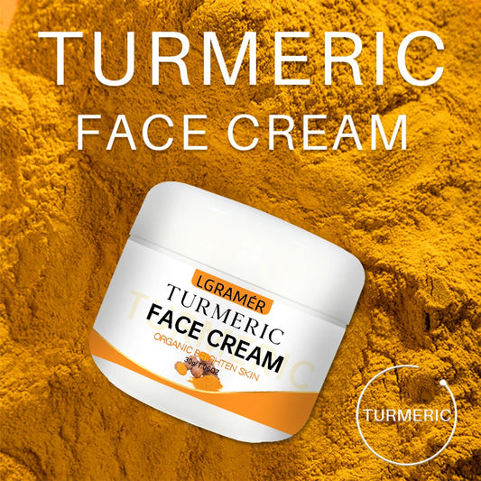 Turmeric Whitening Face Cream Wrinkle Removal Lighten Fine Lines Makes Skin Look More Youthful Birghten Moisturize Facial Care - She Vibess By C2P