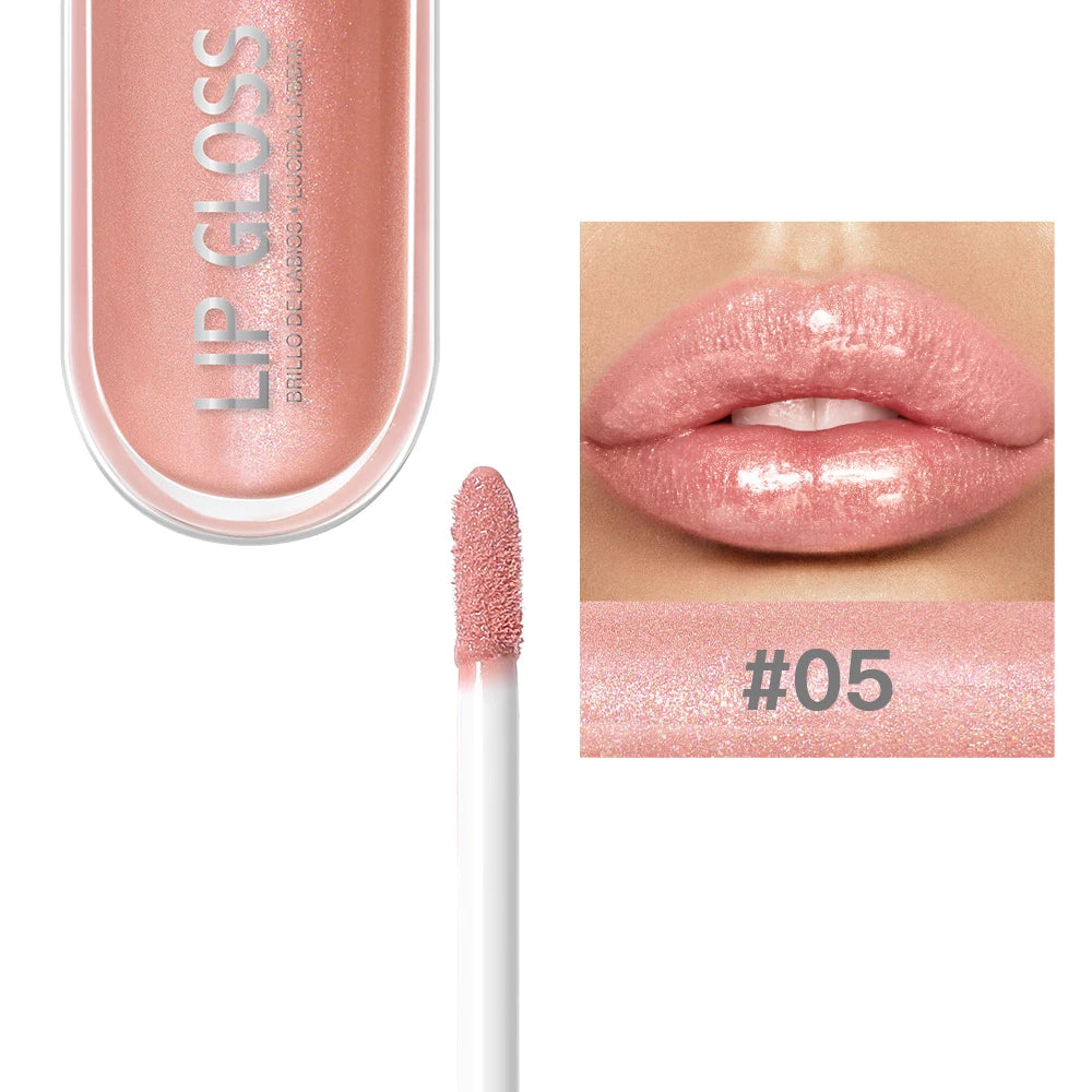 USHAS 12 Colors Glitter Lip Gloss Long Lasting Diamond Pearlescent Metallic Liquid Lipstick Moisturizing Lip Glaze Cosmetics - She Vibess By C2P