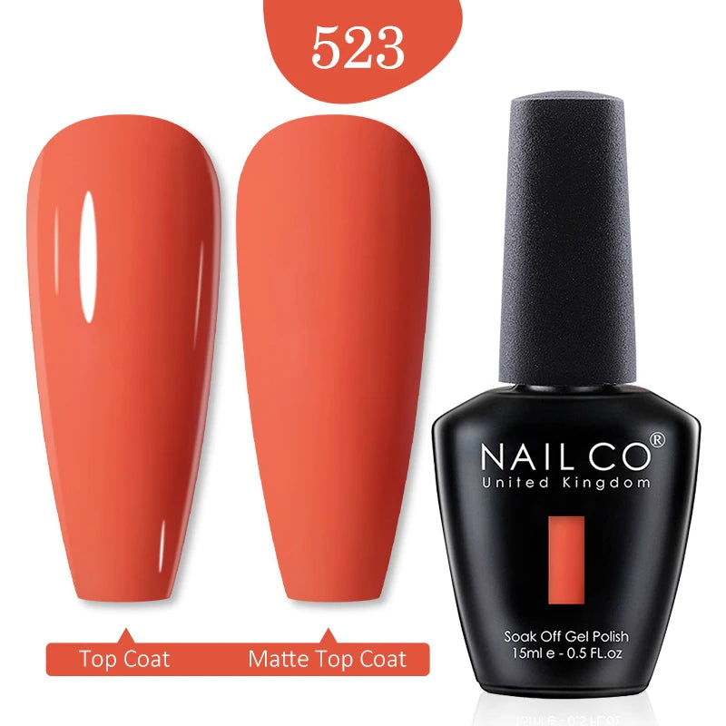 NAILCO 15ml Nail Gel Polish Red Pink Nude Soak off UV LED Long Lasting Eco-Friendly Professional Nail Beauty Salon Lacquer Varnish - She Vibess By C2P