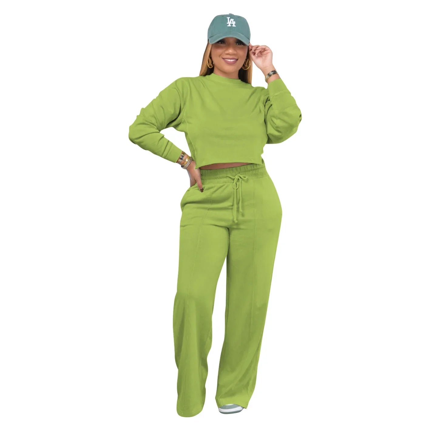 Women Clothing Sets Pullover Top+Pants 2Pcs Suits Winter Thicken Warm Outfits Solid Color Female Casual Tracksuit - She Vibess By C2P