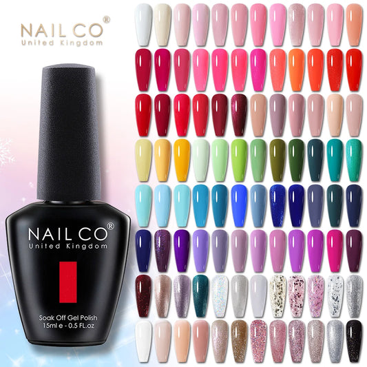 NAILCO 15ml Nail Gel Polish Red Pink Nude Soak off UV LED Long Lasting Eco-Friendly Professional Nail Beauty Salon Lacquer Varnish - She Vibess By C2P