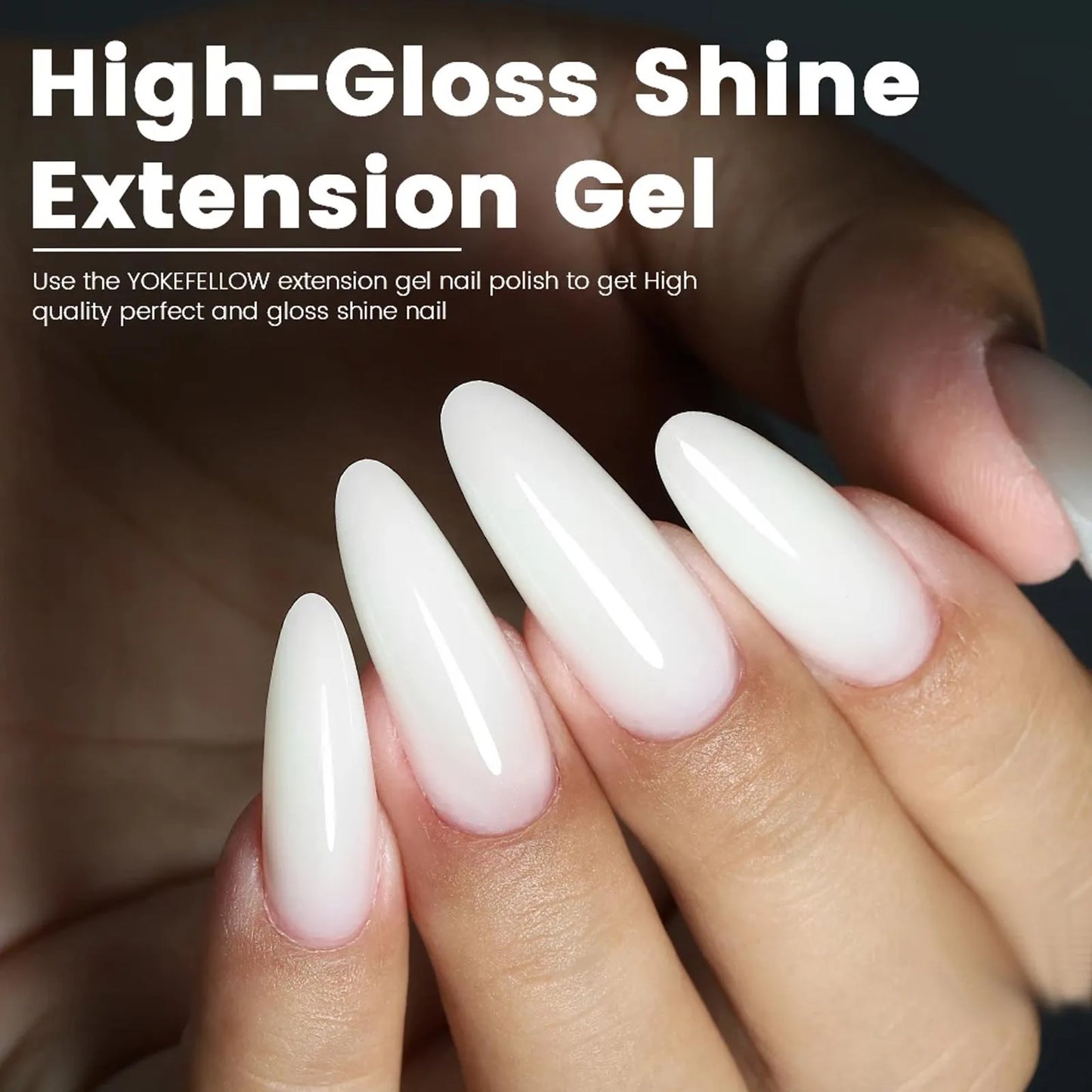 60ml Nail Art Gel Polish Nail Pink White Clear Varnish Acrylic Powder Liquid Nail Art Poly Nail Gel for Fingertip Extension tool - She Vibess By C2P