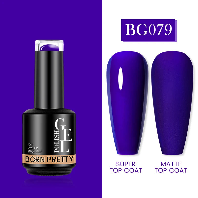 BORN PRETTY Milky Pink Rubber Base Gel Nail Polish Glitter 15ml Semi-Permanent Varnish Soak Off Self Leveling UV LED Gel - She Vibess By C2P