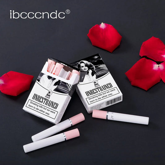 4 pcs/set Cigarette Lipstick Set Long Lasting Lip Glaze Matte Lip Gloss Waterproof Lip Stick Tube Nude Lip Tint Makeup Cosmetics - She Vibess By C2P