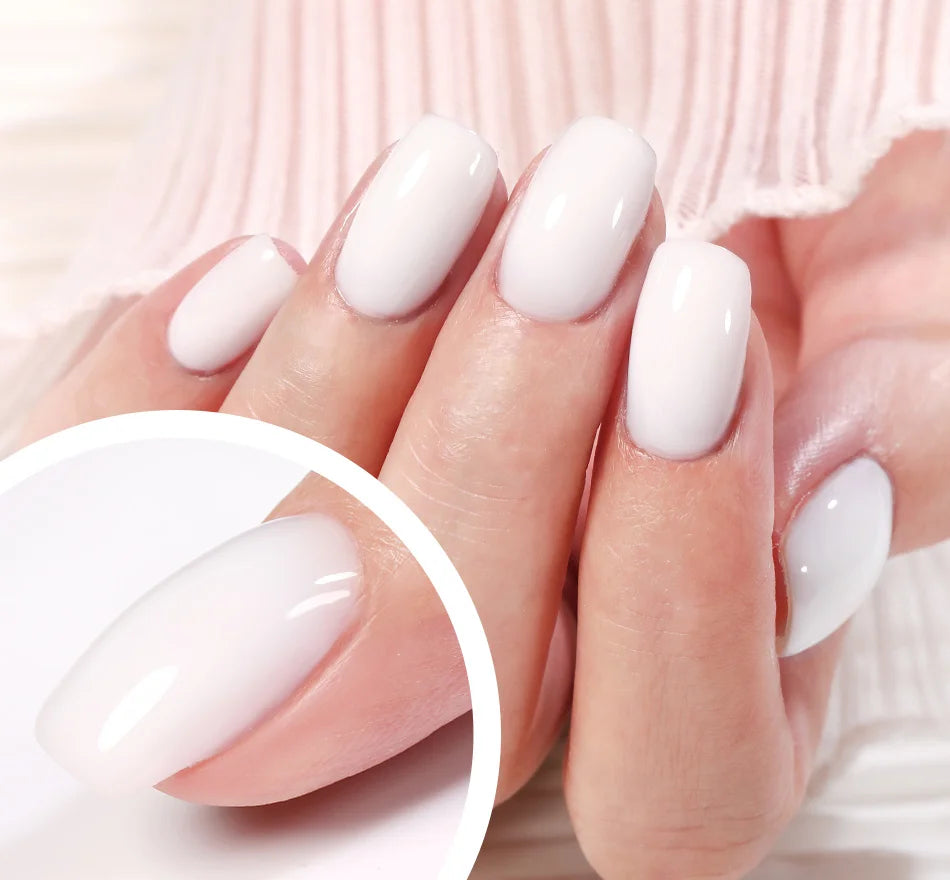 BORN PRETTY Milky Pink Rubber Base Gel Nail Polish Glitter 15ml Semi-Permanent Varnish Soak Off Self Leveling UV LED Gel - She Vibess By C2P