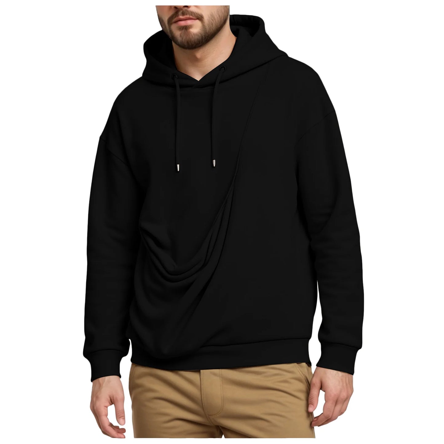 New Pure Cashmere Sweater For Men Unisex Cat And Dog Bag Hooded Sweatshirt Pocket Pet Bag Holder Sweatshirt мужская одежда