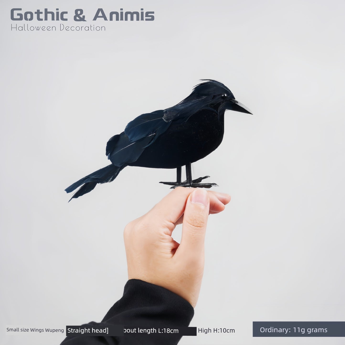 [Halloween] 28 Artificial Crow Crow Collection Wansheng Gothic Dark Magic Theme Atmosphere Decoration - She Vibess By C2P