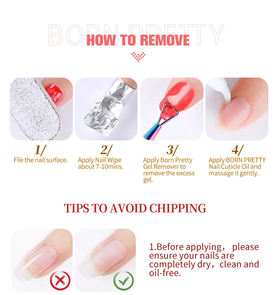 BORN PRETTY Milky Pink Rubber Base Gel Nail Polish Glitter 15ml Semi-Permanent Varnish Soak Off Self Leveling UV LED Gel - She Vibess By C2P