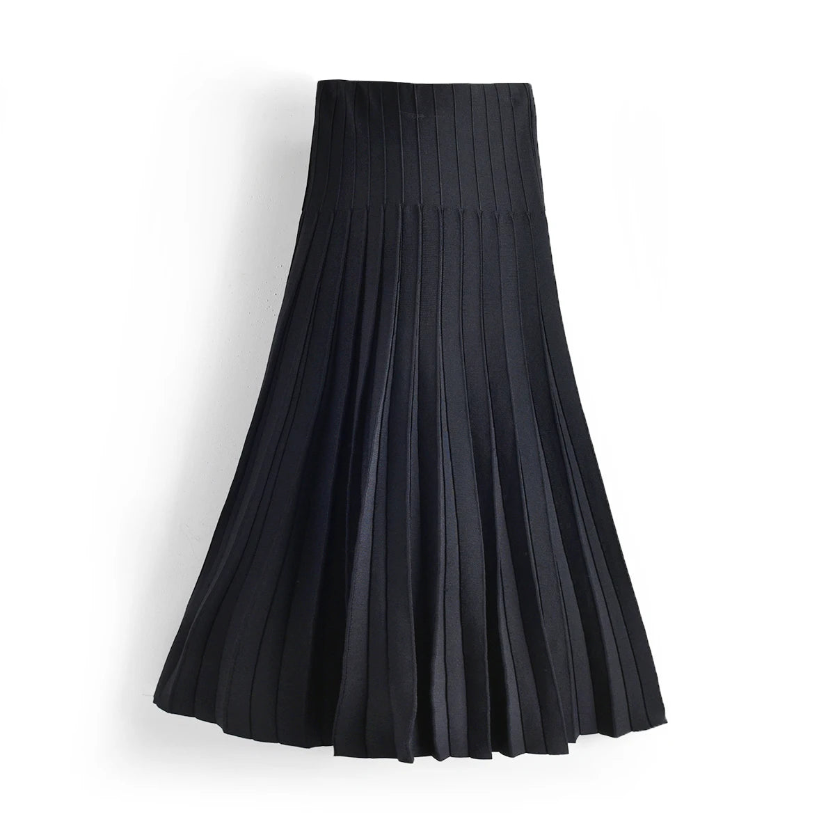 2024 New Women Spring Summer Knitted Skirts Female Classic Pleated Skirt Solid Color Knit Dresses Great Quality Clothes - She Vibess By C2P