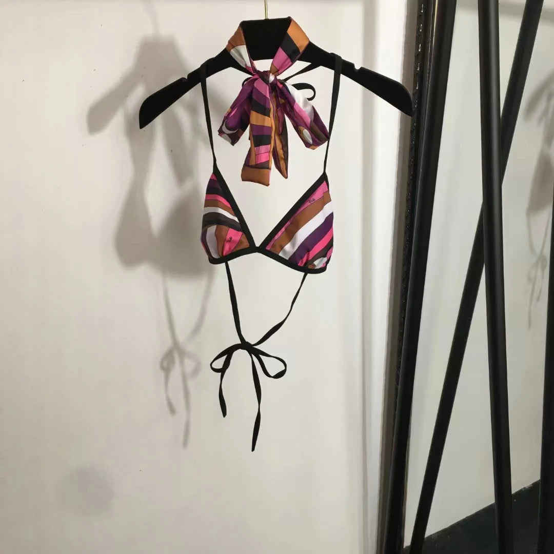 2025 New Women's Headband Bikini Sets Fashion Design Swimsuits Europe Brand Sexy Tankini Swimsuits - She Vibess By C2P