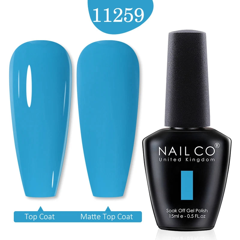 NAILCO 15ml Nail Gel Polish Red Pink Nude Soak off UV LED Long Lasting Eco-Friendly Professional Nail Beauty Salon Lacquer Varnish - She Vibess By C2P