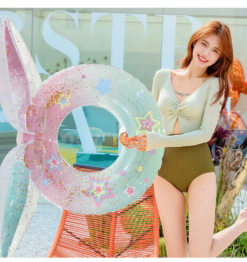 Rooxin Baby Child Swim Tube Inflatable Swimming Seat Ring For Kid Adult Swim Circle Swim Pool Float Water Play Equipment ﻿ - She Vibess By C2P